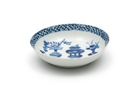 A Chinese Export blue and white saucer dish, Qing Dynasty, early 19th century