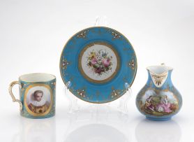 A 'Sèvres' cabinet coffee can and saucer, 19th century
