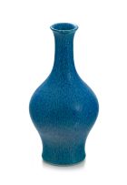 A Chinese ‘robin’s egg’ blueglazed vase, Qing Dynasty, 19th century