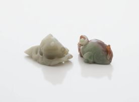 A Chinese jade carving of a carp, early 20th century