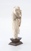 A Chinese ivory figure of Shou-Lao, late 19th century
