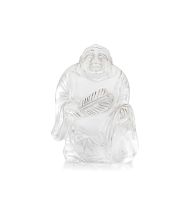 A Chinese carved rock crystal figure of an Immortal, late Qing Dynasty