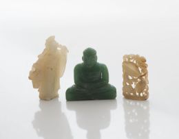 A Chinese jade figure of a dignitary, Qing Dynasty, 19th century