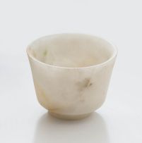 A Chinese white jade miniature cup, Qing Dynasty, 19th century