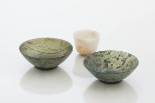 A Chinese white jade miniature cup, Qing Dynasty, 19th century