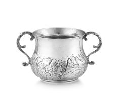 A Charles II silver two-handled porringer, maker’s initials ‘RS’, London, 1664