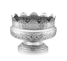 A late Victorian silver Monteith punch bowl, James Dixon & Sons Ltd, Sheffield, 1901