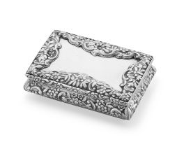 A William IV silver table snuff box, Joseph Willmore, Birmingham, 1832