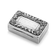 A Victorian silver table snuff box, Edward Edwards II, London, 1844