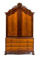 A Cape stinkwood and amboyna armoire, late 18th century