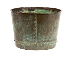 A large Cape copper moskonfyt pot, 19th century