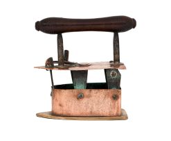 A small Cape copper and brass laundry iron, mid 19th century