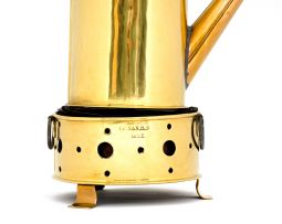 A Cape brass coffee pot and konfoor, Johannes Petrus van As, 1892