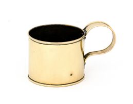 A Cape brass mug, Charles Mathews, 19th century