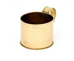 A Cape brass mug, Frederik Nicolaas van As, 19th century