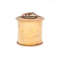 A Cape copper and brass sugar bowl and cover, Charles Mathews, 19th century