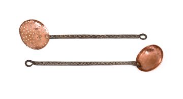 A Cape copper and iron ladle and skimmer, 19th century