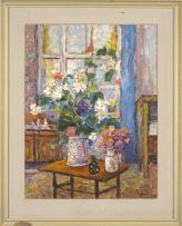 Kenneth Baker; Interior with Flowers