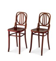 A pair of Thonet bentwood plywood side chairs, Czechoslovakia, early 20th century