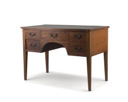 An Edwardian mahogany and inlaid desk