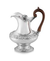 A George IV silver hot water jug, Benjamin Smith III, London, 1826