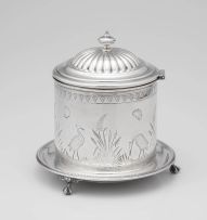 An Edwardian silver-plated biscuit barrel, Joseph Rodgers & Sons, Sheffield
