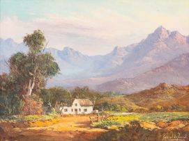 Gabriel de Jongh; Farmhouse in Mountain Landscape