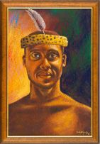 Velaphi (George) Mzimba; Portrait of a Zulu Warrior