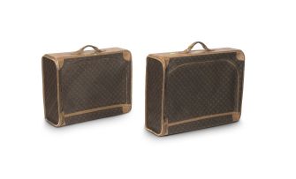 A Louis Vuitton monogram soft sided luggage set