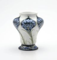 A MacIntyre Moorcroft Florianware cornflower vase, circa 1900