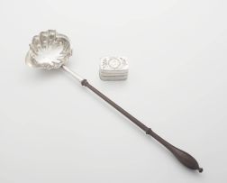 A George III silver punch ladle, maker's mark rubbed, London, 1773