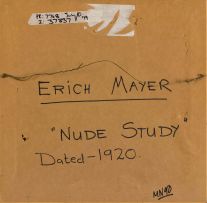 Erich Mayer; Nude Study