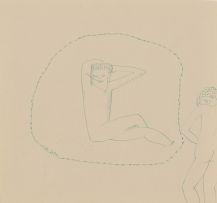Walter Battiss; Sketch of Reclining Nude