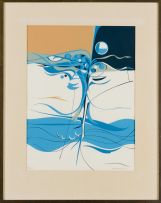 Ernst de Jong; Abstract in Blue