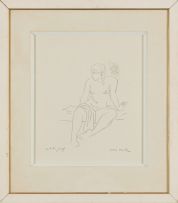 Maurice van Essche; Seated Nude