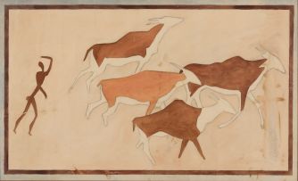 Erich Mayer; Rock Painting with Eland
