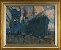 Sydney Carter; Steamship in Harbour