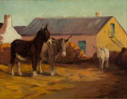 Allerley Glossop; Donkeys in Farm Yard