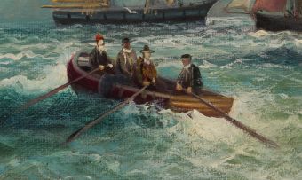 Follower of Hubert Thornley and William Thornley; Fishing Boats off Whitby