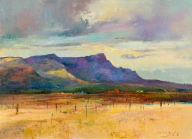 Errol Boyley; Landscape with Purple Mountains