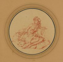 Sir William Russell Flint; Seated Nude