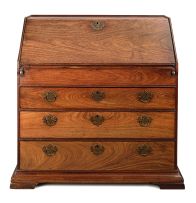A Chinese Export hardwood fall-front bureau, 18th century