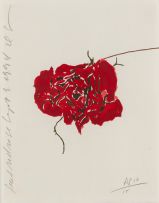 Donald Sultan; Dried Red Rose