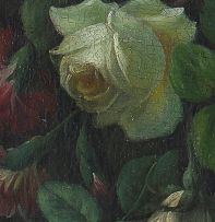 Danish School; A Still life of Flowers in a Glass Vase