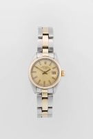 Lady's stainless steel and yellow gold Oyster Perpetual Datejust Rolex wristwatch, Ref. 78343