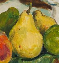Robert Broadley; Still Life with Plate of Pears