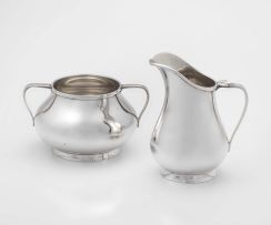 A Tiffany & Co silver milk jug, 1947 - 1956, .925 sterling