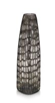 A Tobia Scarpa black and grey fused murrine glass vase for Venini, Occhi series, 1960s