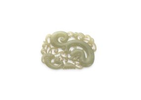 A Chinese jade carved plaque, early 20th century