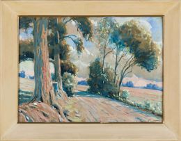 Sydney Carter; Country Road with Gum Trees